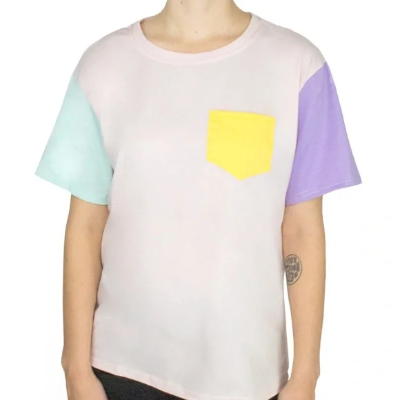 Tops Pastel Color Block T Shirt Poshmark